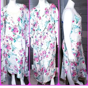 Vintage Cinema Etoile Satiny Long Robe, Nightgown